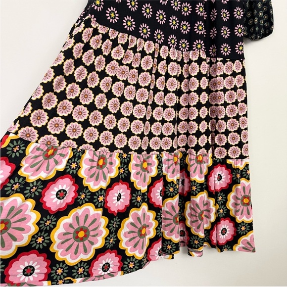 BODEN Floral Long Sleeve Tiered Jersey Maxi Dress in Hotch Potch Multi Womens 10 - Picture 7 of 10